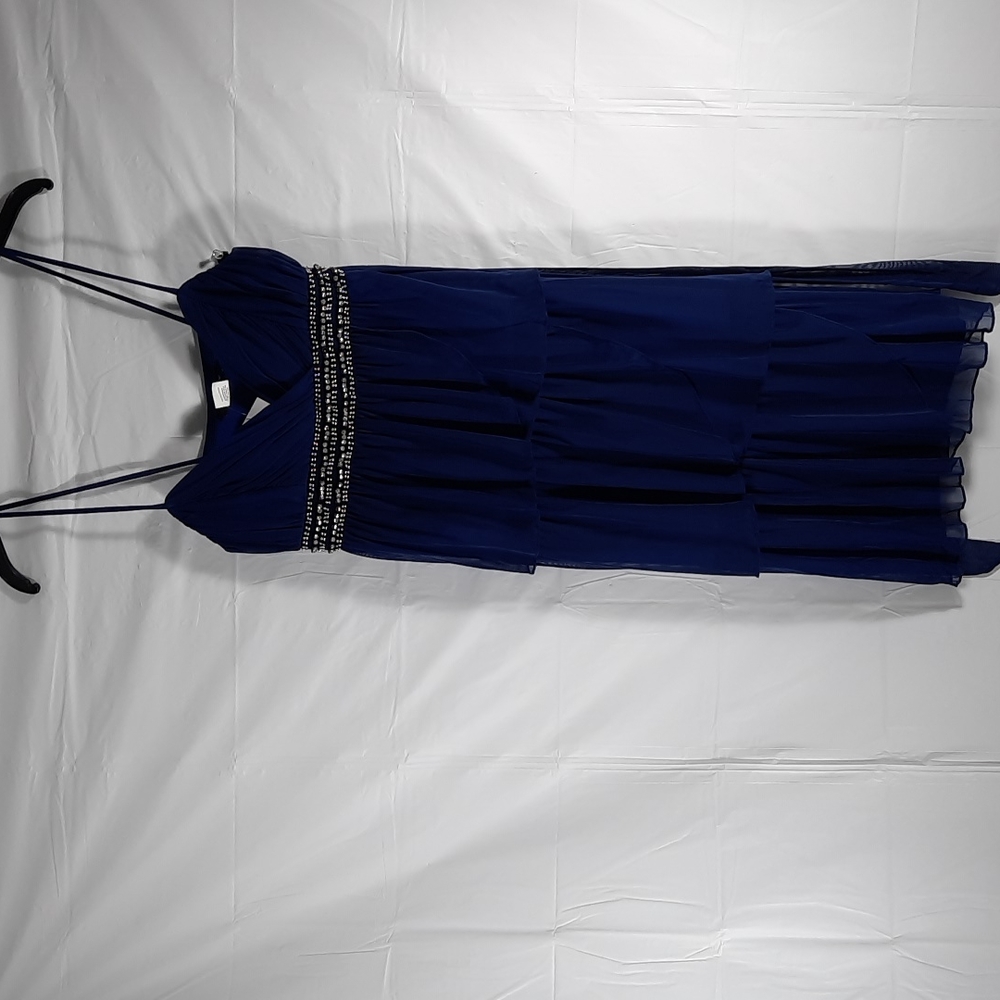NWT INTRIGUE  Cobalt Blue spaghetti  strap dress SZ S
